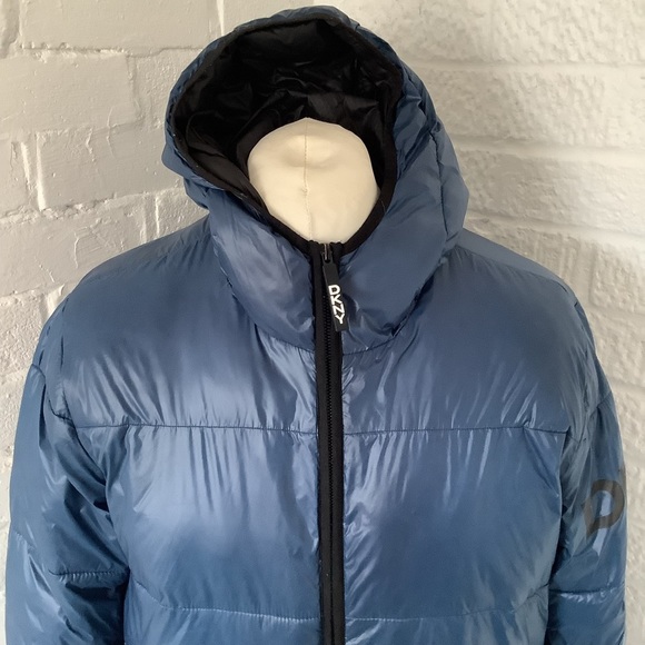 DKNY Puffer Jacket - Size L - Blue - Hooded - P2P 24” - Picture 2 of 8
